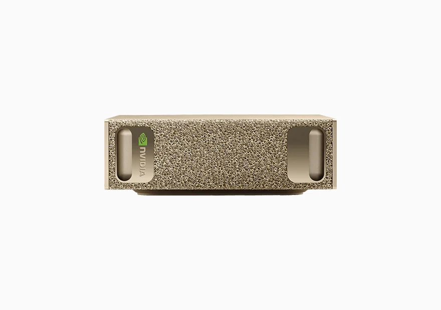 SBX AI Edge N — compact gold NVIDIA Spark-class edge inference appliance